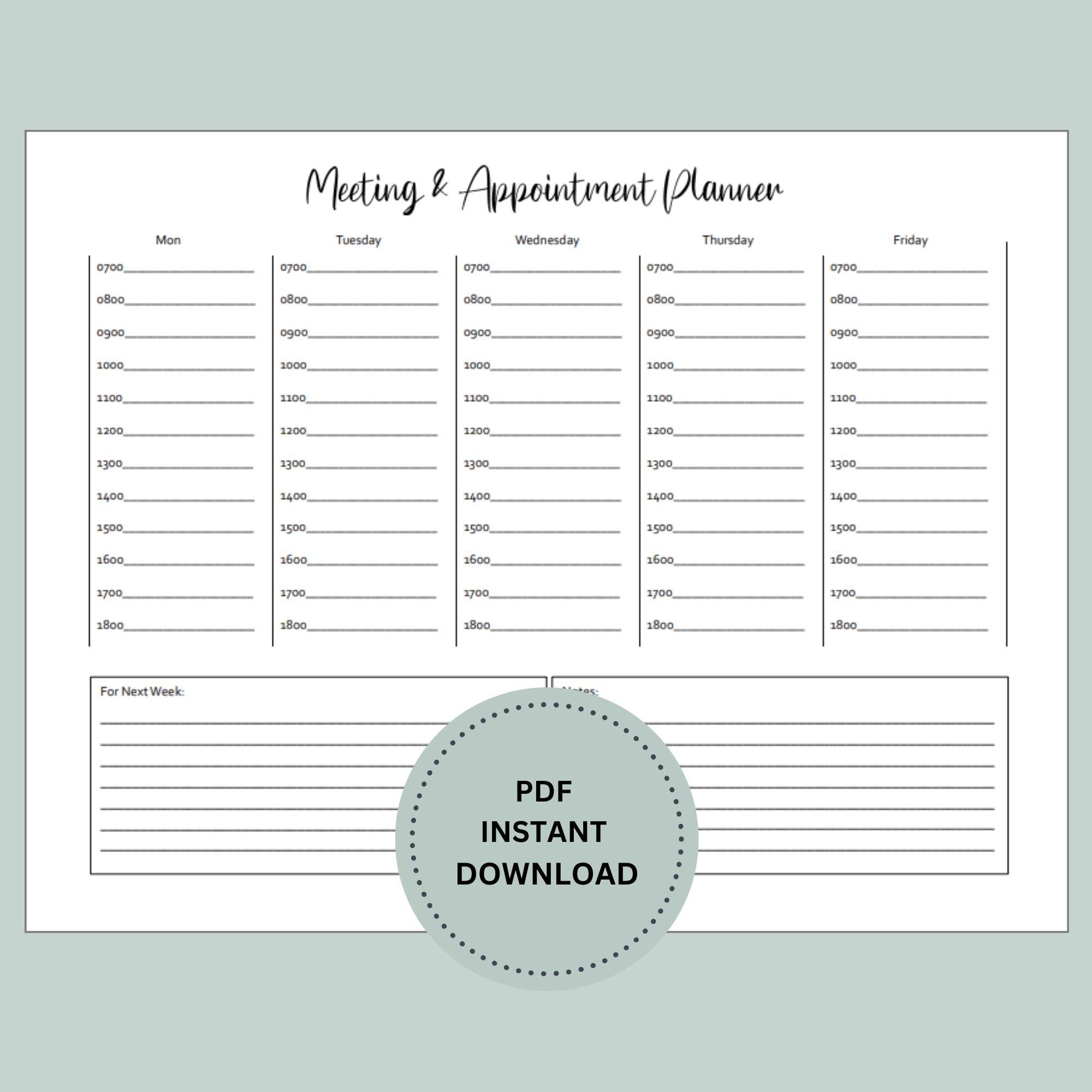 Work Daily Planner Printable | Daily to Do List | Daily Planner PDF ...