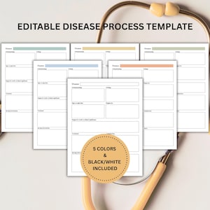 Plantilla de patología de enfermedades, PDF de patología, Guía de estudio de fisiopatología, Apuntes de estudio para la escuela de enfermería, PDF del proceso de la enfermedad, Mapa conceptual de enfermedades