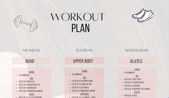 Weekly 6 Day Workout Plan