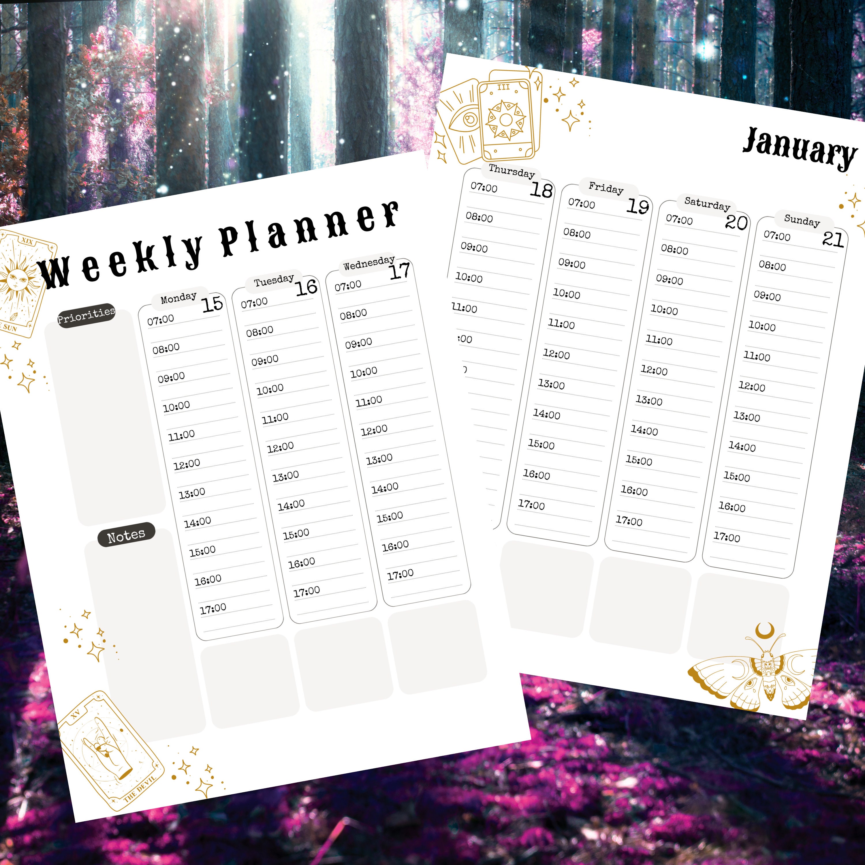 Witch Planner 2024 Witchy Planner Printable Wicca Planner 2024 Witchy