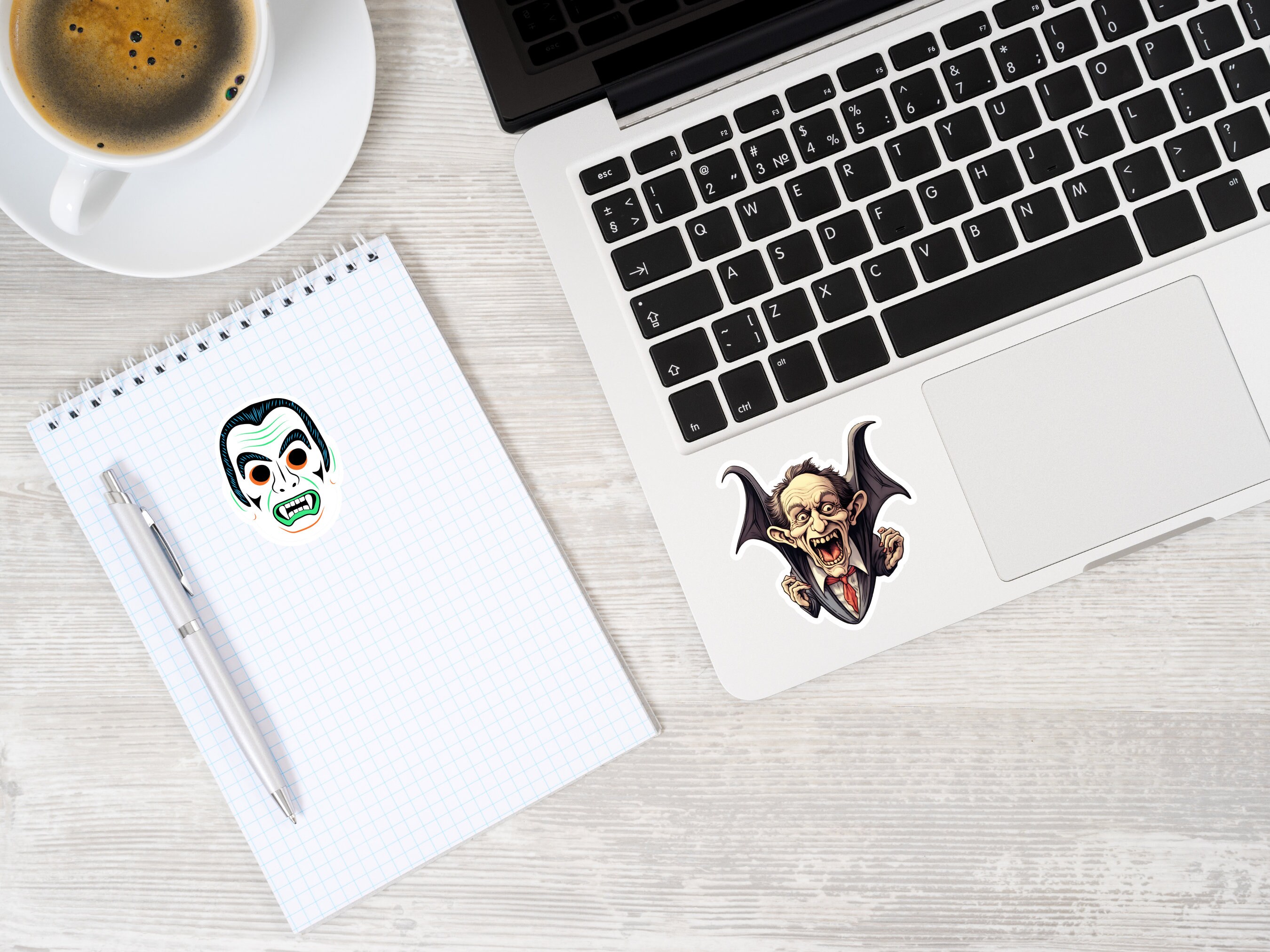 Vampire Stickers Printable Sheet SVG Bundle Halloween Laptop Sticker ...