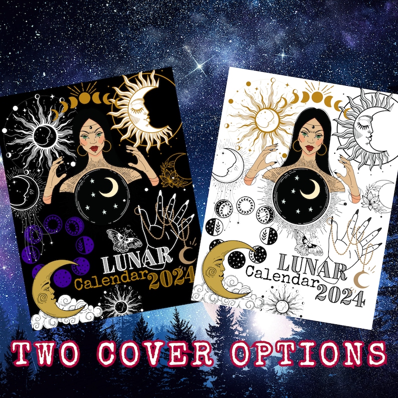 Moon Planner 2024 Lunar Calendar 2024 Modern Witch Moon Etsy Australia