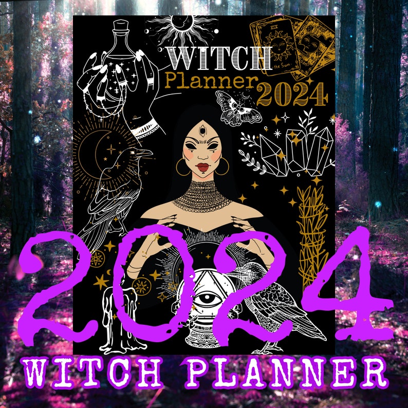 Witch Planner 2024 Witchy Planner Printable Wicca Planner 2024 Witchy