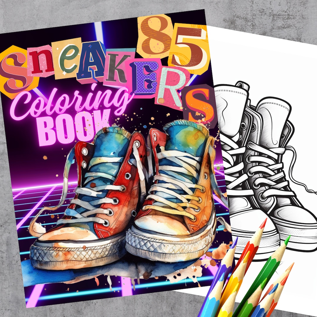 Sneakers Coloring Book for Adults Coloring Book for Teens Coloring Book ...