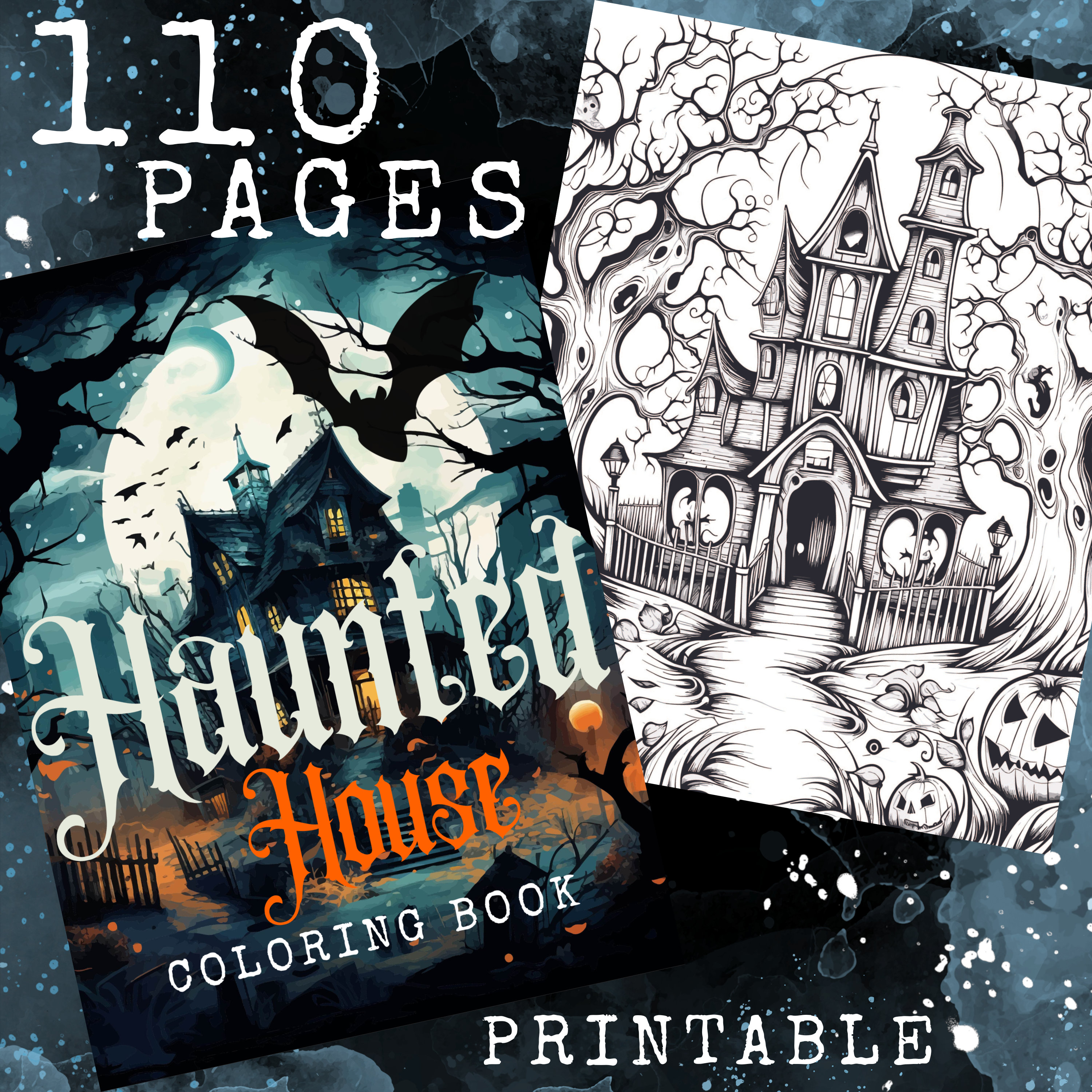 Haunted House Coloring Book for Adults Halloween Coloring Pages ...