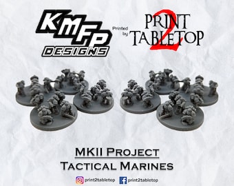 Marines tactiques EPIC | Projet MKII | 8 mm épique | Conceptions KMFP | Miniature de science-fiction