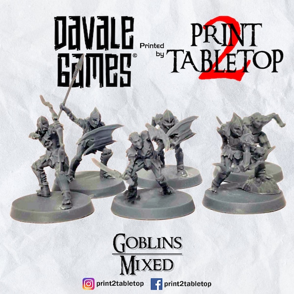Goblins Mixed | 28mm | Davale Games | Fantasy Miniature
