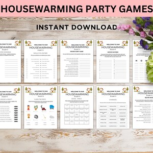 Housewarming Party Games Bundle | Housewarming Games | New Home Games | Housewarming Party Ideas | Housewarming Games Printable