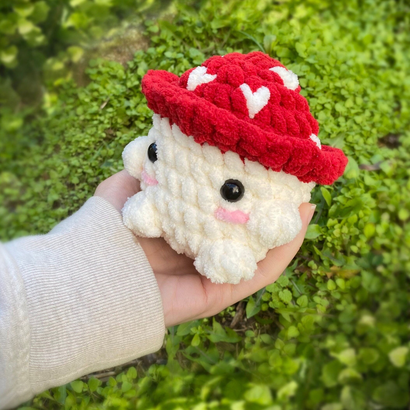 Crochet Chunky Mushroom Boy Plushie