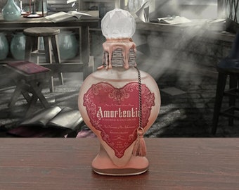 Love Potion Magic Apothecary Herbology Glass Bottle Prop