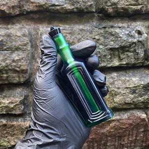 Wizards Miracle Elixir Translucent Green Resin Tonic Vial Bottle