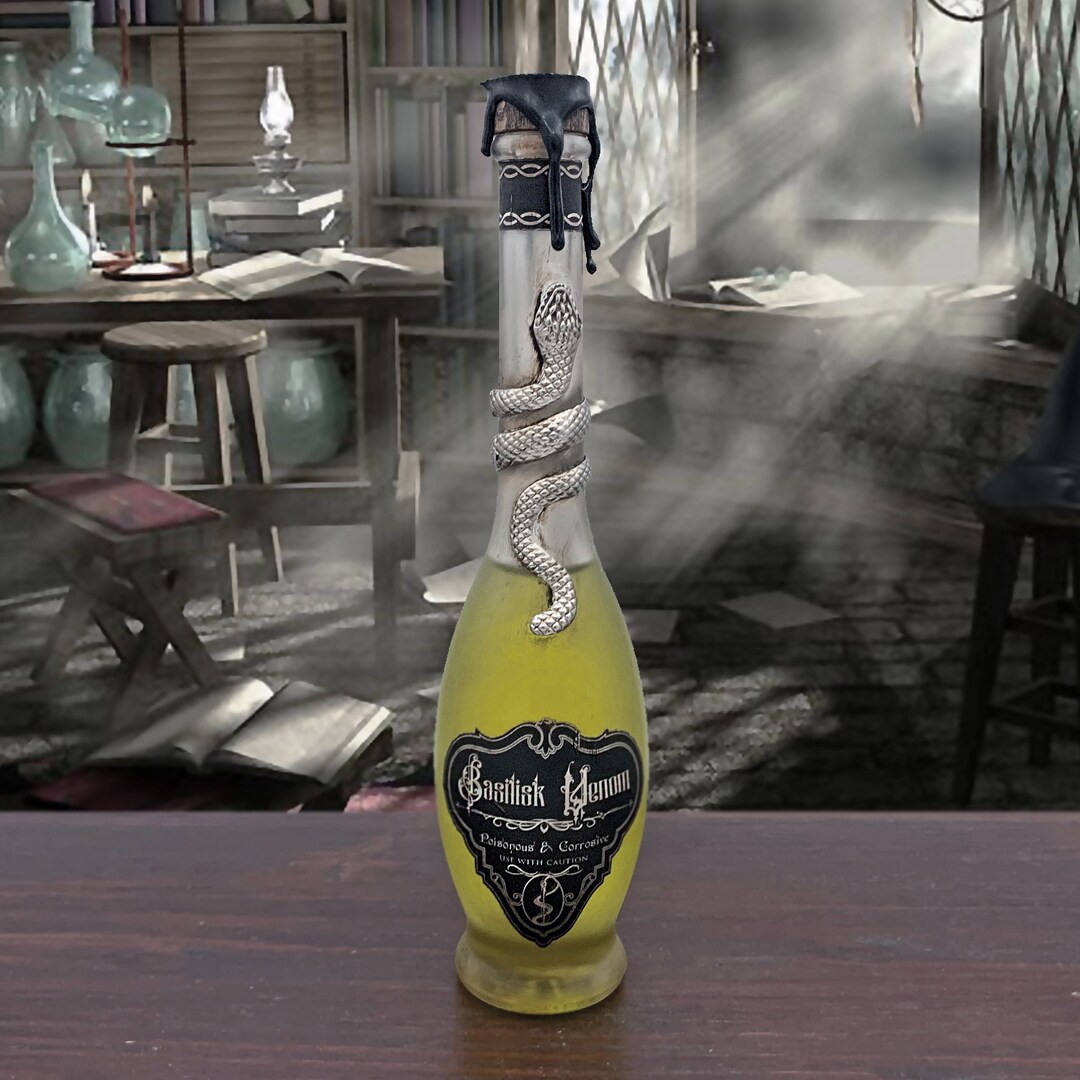 Basilisk Venom Potion Magic Apothecary Herbology Glass Bottle Prop Etsy