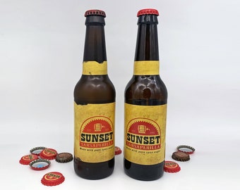 Sunset Sarsaparilla Root Beer Glasflasche Prop