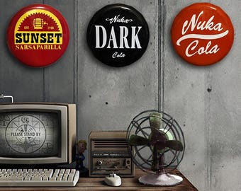 Cola Dark Sunset Giant Bottle Cap Wall Sign Hanging Art Plaque