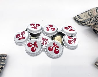 10x Cherry Bottle Caps