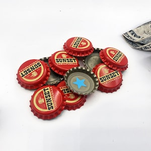 10x Sunset Sarsaparilla Root Beer Bottle Caps