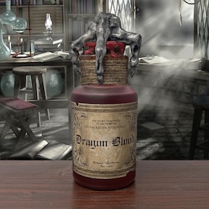 Dragon Blood Potion Magic Apothecary Herbology Glass Bottle Prop