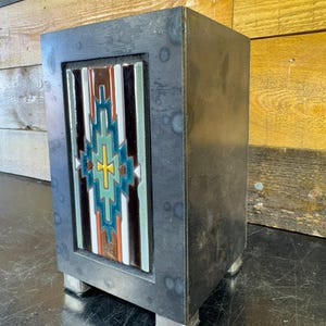 Metal Planter / Steel Planter with Custom Tile