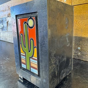 Metal Planter / Steel Planter with Custom Tile