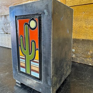 Metal Planter / Steel Planter with Custom Tile