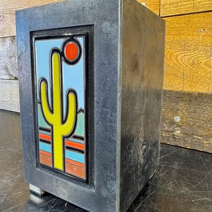 Metal Planter / Steel Planter with Custom Tile