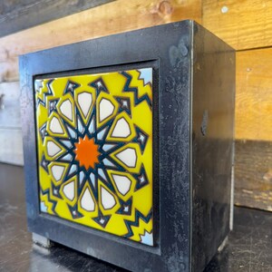 Metal Planter / Steel Planter with Custom Tile