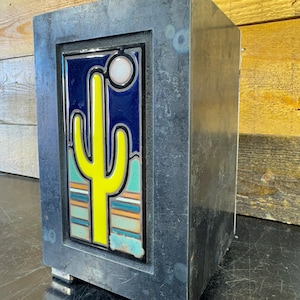 Metal Planter / Steel Planter with Custom Tile