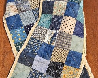 Quilted Blue Scarf