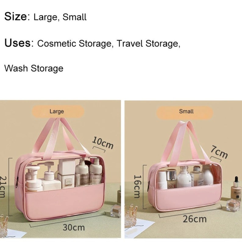 Personalized Cosmetics Toiletry Bag ,Makeup Bag, Large Capacity Waterproof Travel Cosmetic Bag ,PU Leather image 8