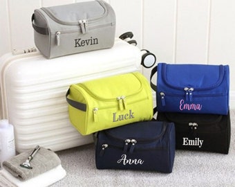 Personalized Cosmetic Bag, Waterproof Large Capacity Storage Makeup Bag, Oxford Cloth Travel Bag Embroidered