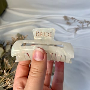 Personalisierte Haarklammer groß & mittel, Haarspange mit Initialen, Letter Clip, Haarklammer bride, Braut Haarspange, JGA, Geschenkidee Bild 4