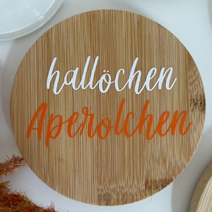 4er Set Untersetzer für Gläser aus Bambus, Glasuntersetzer, schönes Geschenk für Aperol Liebhaber, Geschenk für Freunde,Aperol Sprüche Bild 4