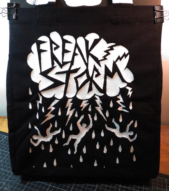 Freak Storm Silkscreened Tote Bag