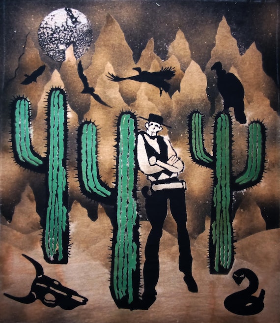 Wild Wild West 1965 fan art. Bleach Sublimation on fabric.
