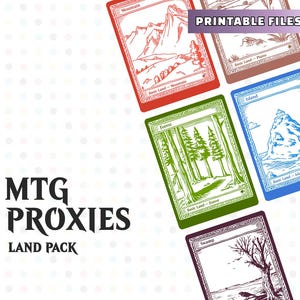 MTG Land Proxies - Arte alternativo - Paquete de cartas mágicas imprimibles: Tierras básicas mínimas