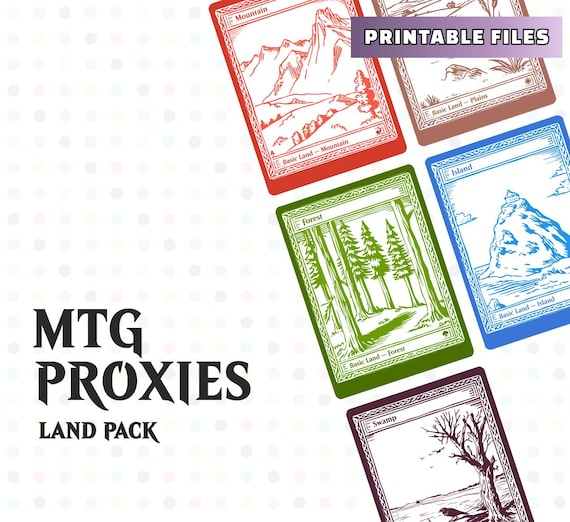 MTG Land Proxies - Alternate Art - Printable Magic Cards Package: Basic  Lands Minimal - Etsy