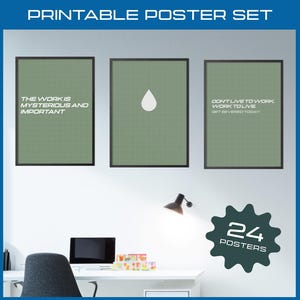 24 carteles imprimibles / carteles minimalistas de oficina / refinamiento de macrodatos - Helly R / carteles sarcásticos para el lugar de trabajo de TV Show Lover