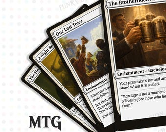 MTG Junggesellenabschied-Einladungskarte – Druckbare Einladung zum Junggesellenabschied, Bierparty, Spieleabend für Kumpels (Digitaler Download)