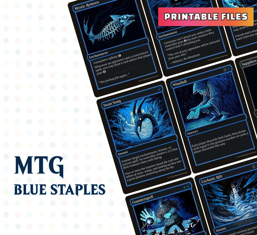 MTG Proxies Printable Magic Cards Package: Blue Pack Alternate Art - Etsy