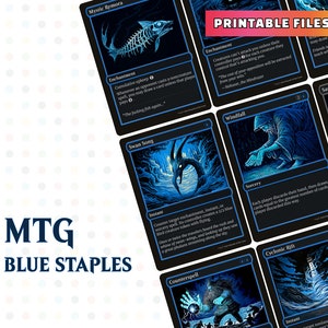 MTG Proxies - Pacote de cartas mágicas para impressão: Blue Pack - Arte alternativa