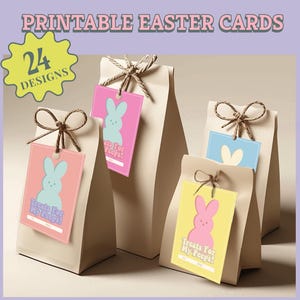 Jeu de cartes à imprimer pour Pâques | Gâteries pour mon voyeur | Joyeuses Pâques | Étiquette-cadeau Gâterie amusante en forme de lapin | Étiquette d'oeufs de bonbons d'école pour une surprise de Pâques