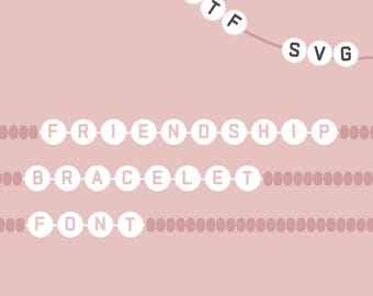 Freundschaft Armband Schrift, Doodle Alphabet Buchstaben OTF SVG (Digital Download)