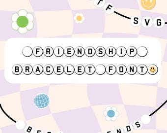 Freundschaftsarmband Schrift, OTF SVG, Pailletten Alphabet Doodle Buchstaben, Doodle Schrift, Alphabet, Buchstabenperlen, Freundschaftsarmband, Stickers