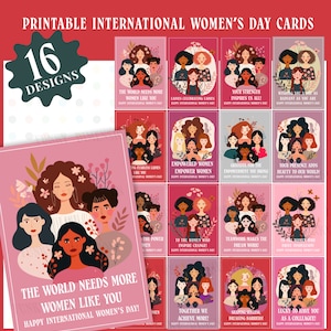 Cartes de la Journée internationale de la femme pour collègues, amis, famille, carte de remerciement, encouragement, source d'inspiration, féministe du 8 mars, numérique