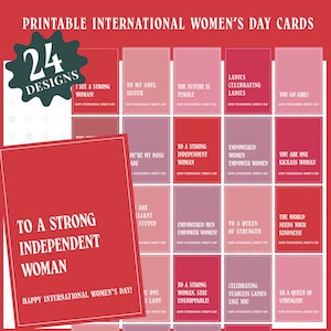 Cartes de la Journée internationale de la femme pour la famille, amis et collègues, carte d'appréciation pour l'autonomisation, encouragement, source d'inspiration, féministe du 8 mars