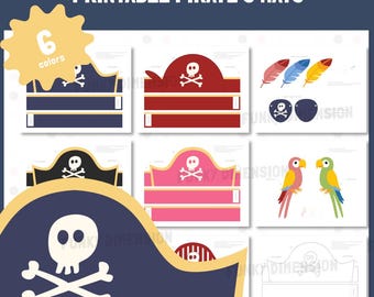 Printable Paper Pirate's Hats Pirate Hat Paper Crown Template