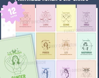 Karten zum Internationalen Frauentag für Sternzeichen-Mädchen, Damen, Frauen, Freundinnen und Familie: Ermutigende und inspirierende Karten zum Thema Empowerment und Feminismus (8. März).