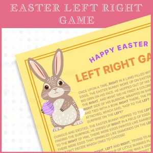 Easter Left Right Game easter egg exchange  Pass the Present Game Easter Bunny Party Gift Exchange Pass The Egg Gift Giving party bunny