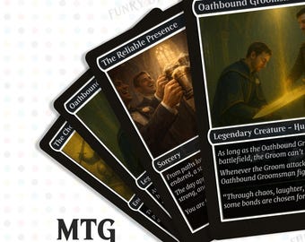 MTG Groomsman Einladungskarte - Magic The Gathering Style Hochzeitsankündigung (Digitaler Download)