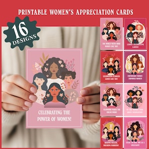 Karten zur Wertschätzung von Frauen | Kartenset für Freunde Familie, Empowerment Frau, Ermutigung, Inspirational, 8 März feministisch Feiern heftig